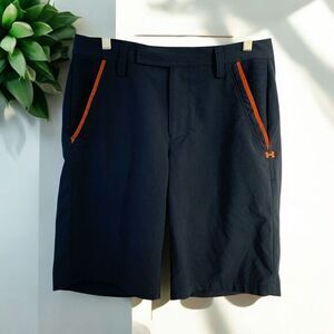 Under‎ Armour Men's Golf Shorts Performance Athletic Navy Orange Accent Size 30